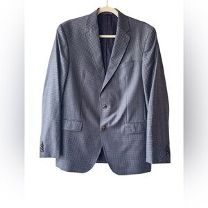 Ted Baker London Endurance Jay SPJ 40R blue check plaid blazer sport coat jacket